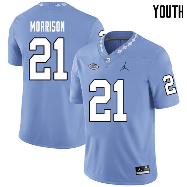Jordan Brand Youth #21 Trey Morrison North Carolina Tar Heels College Football Jerseys Sale-Carolina